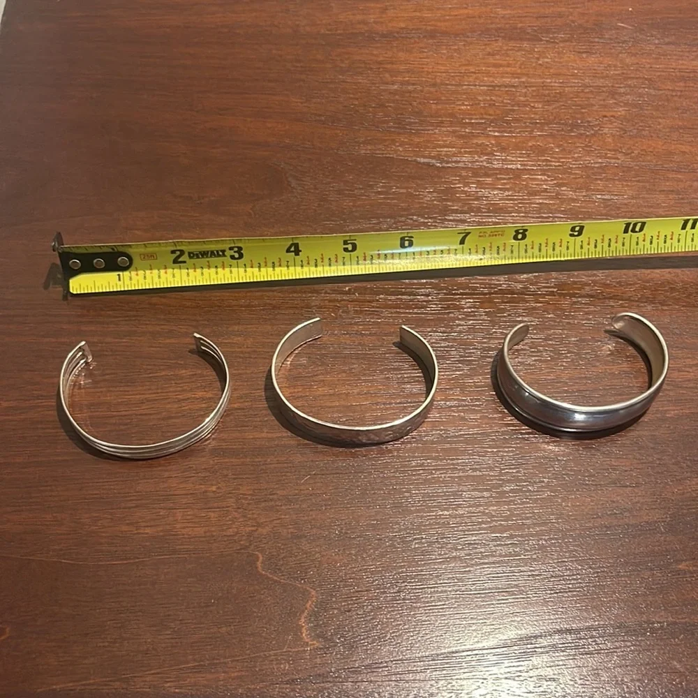 Bulk 3 sterling silver cuff bracelet - Picture 5 of 8